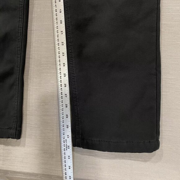 CAT Caterpillar Work Pants Mens 34 x 32 Black Canvas Fleece Lined Insulated - Picture 8 of 12